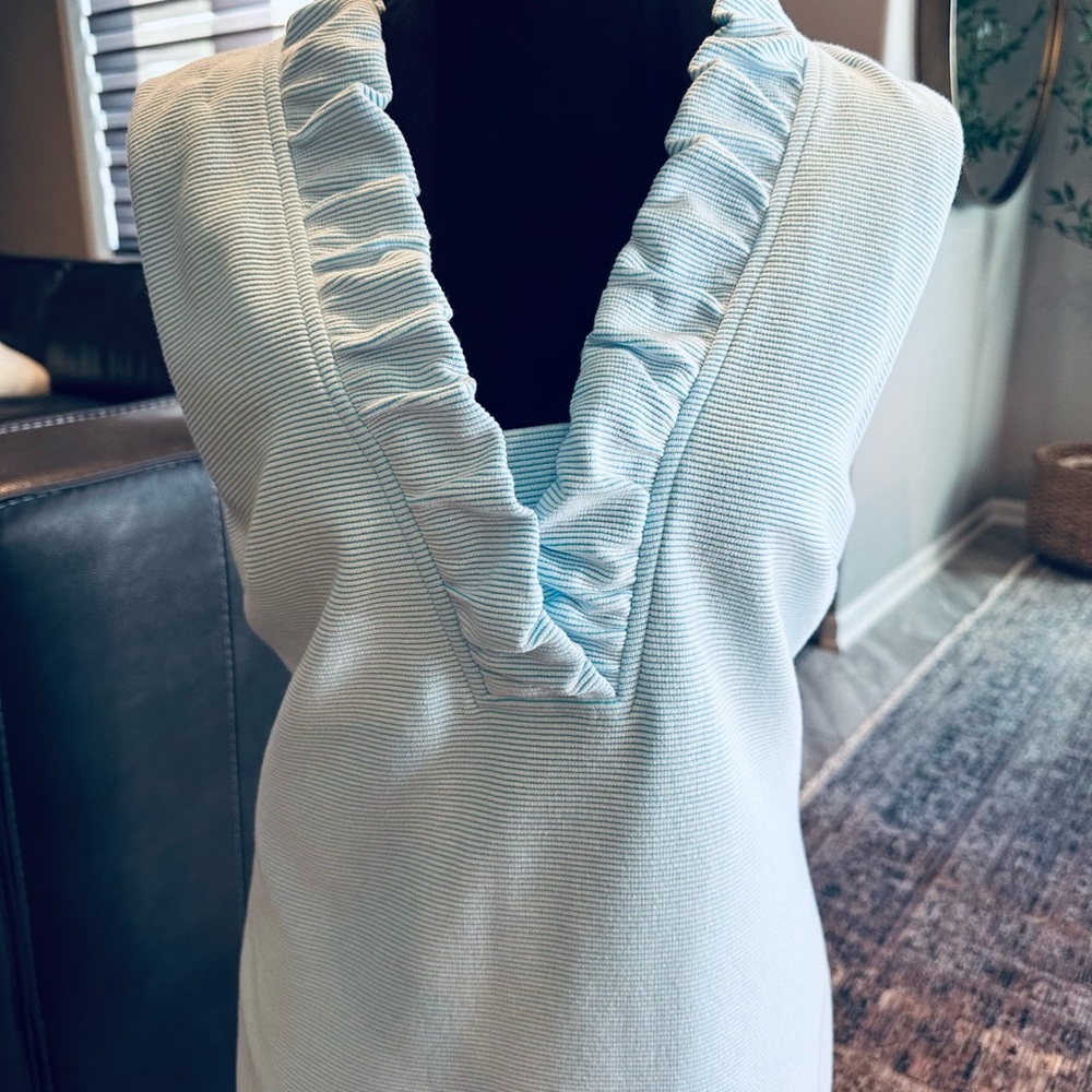 Lilly Pulitzer Sky Blue Ruffled Midi Dress